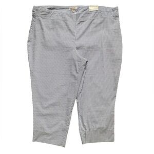 NWT Lila Rose Striped Pull On Stretch Capri Pants Plus Size 22W